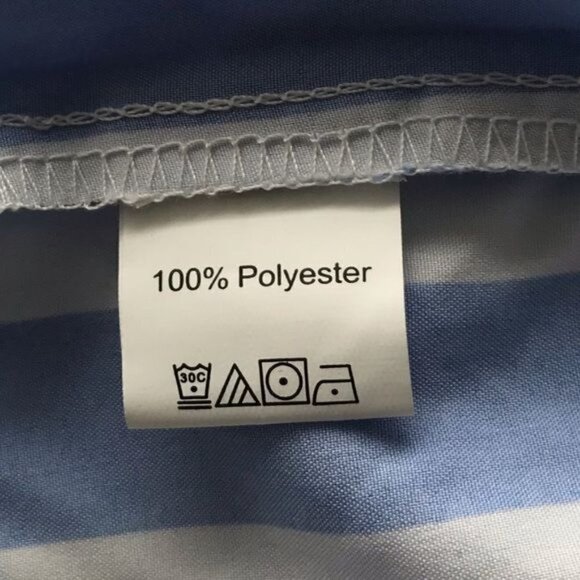 Romwe Blue White Striped Ruffle Hem Pajama Shorts NWT Large - Picture 8 of 9